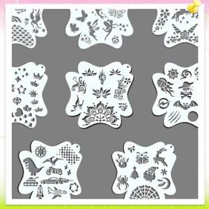 20/8/1PCS Stencils For Body Painting Face Art Stamps Temporary Tattoos Reusable Stencils Plastics