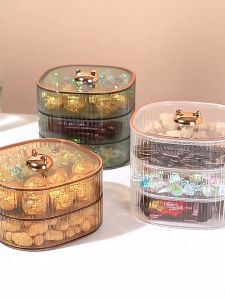 Inaso Toples Lebaran Makanan Transparan Tempat Penyimpanan Lebaran Akrlik Snack Kontainer Kue Kering Storage Jar Food Kotak Bumbu HSB659