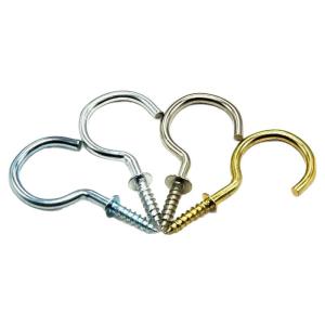Iron Hook Eye Screw Light Hook Wood Self-tapping Screw Ring Hook