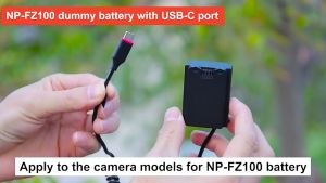 [KingMa] NP-FZ100 Dummy Battery to USB Type-C for Sony Camera ILCE-9 A7M3 A7R3 A9 and more using FZ100 Battery