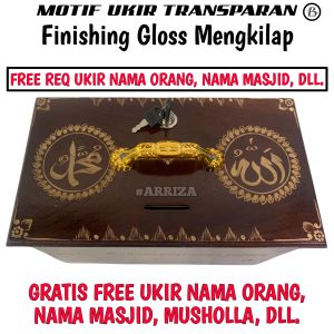 KOTAK AMAL + RODA  Ukuran Besar /  KOTAK AMAL RODA KAYU JATI KOTAK INFAQ + RODA / CELENGAN / KOTAK DONASI + RODA / TEMPAT PENYIMPANAN UANG