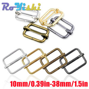 10Pcs/Pack Metal Slides Tri-Glides Wire-Formed Roller Pin Buckles Slider Adjuster Bag Strap Accessories 10mm-38mm