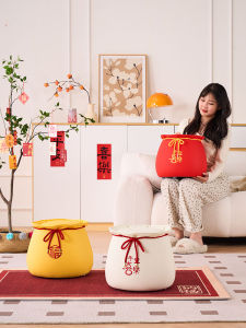 เก้าอี้รองเท้าสุดน่ารัก ทรงต่ำ ดีไซน์สร้างสรรค์ สไตล์บ้านๆ สำหรับห้องนั่งเล่น หนัง ไม้