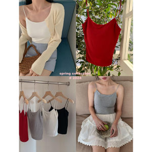 Áo Ba Lỗ Cotton Mùa Xuân Có Đệm Ngực Tự Làm Đẹp Lưng Áo Khoác Ngoài Áo Ba Lỗ W900A Áo Ba Lỗ Nữ Chất Liệu Cotton Mỏng