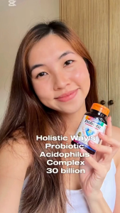 [Bundle of 3] Holistic Way Probiotic Acidophilus Complex 30 Billion – Supports Digestion Immunity & Balanced Gut Flora with Probiotics & Prebiotics (30 Vegetarian Capsules per bottle)