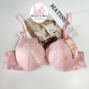 เสื้อในดันทรง ดูมดูม ฟองหนา 4.5 เซน มีโครง Anny 909 (คัพA32-38) ลายผ้าลูกไม้ตรงเต้า