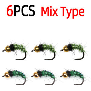 #12 #14 Brass Bead Head Barbless Czech Nymph Fly Flash Back Fast Sink Ice Dubbing Wet Curved Nymph Trout Grayling Fishing Lures