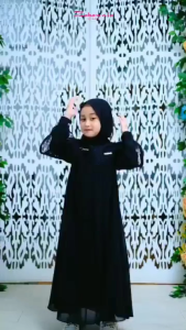 Gamis Anak Perempuan Crinkle Lebaran 2025 - Baju Gaun Anak Usia 5-12 Tahun Motif Basic Polos