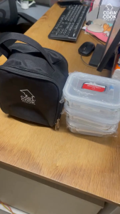 Túi Giữ Nhiệt COBACOOK Đựng Vừa Hộp Lớn Với 2 Khóa Kéo Và Lớp Bạc Giữ Nhiệt-CBB