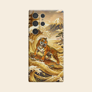 Japanese Tiger Surfing Wave Luxury Fashion Full Lens Protective Case for Samsung Galaxy S26 S25 S24 A56 A36 Plus Ultra