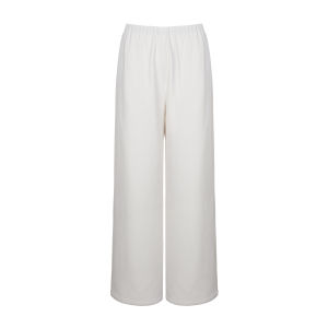 Drawstring Waist Corduroy Versatile Leisure White Pants
