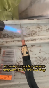 200A 350A 500A ปลอกหัวเชื่อมมิก ชนิดเคลือบสารป้องกันสะเก็ดไฟเชื่อม Gas nozzle copper protection coated