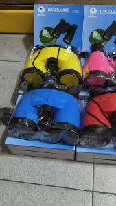 Binoculars Telescope Magnification Toy Optics Binocular for Kids 4x46/6x30 Teropong Kanak-kanak*Random Colour