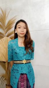 Setelan Kebaya Kutubaru Stretch AHIMSA dan Rok Batik Songket Panjang Stretch Kebaya Bali Murah Kebaya Modern Kebaya Pesta