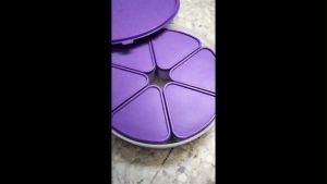 『EXTRA HIGH』 Plastic 7 PCS Candy Set【9211W】【6 pcs Triangle Container+1 Round Container With Lid】Bekas Kuih Raya Barangan Kering/Snack Candy Tray Round Container Compartment With Cover