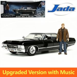 JADA Supernatural 1:24 1967 Chevy Impala Die-cast Car Dean Winchester Die-cast Figure 1967 Chevy Impala SS Sport Sedan Black & Dean Winchester Diecast Figurine Supernatural