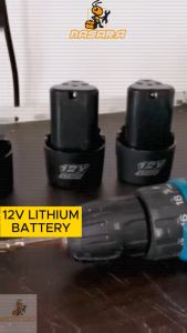 Nasara Cordless Drill Battery Rechargeable 12V 2.0AH 3.0AH Lithium Li-ion Battery Charger / Pengecas Bateri Drill / 可充电池 插头充电器