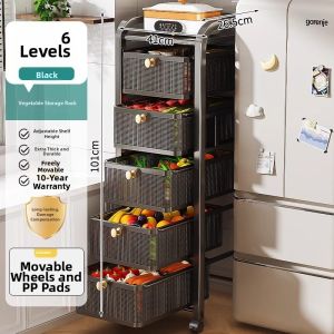 B&W | Kitchen Multi-level Drawer Organizer for Fruits and Snacks