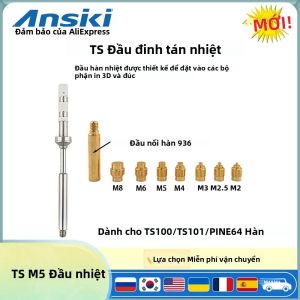 Bộ Đai Ốc Đồng Nóng Chảy TS/T65 Dùng Cho Máy Hàn TS101/Pinecil Bộ Đai Ốc Ren M2-M8 Phụ Kiện Hàn In 3D