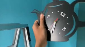 jam dinding tempel tembok unik dan keren 3d murah karakter kopi cangkir klasik mewah ruang tamu