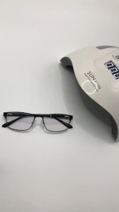 Prescription Photochromic Lenses Glasses Anti UV HD Lens Anti Blue Light Metal Frame Cermin Mata Myopia