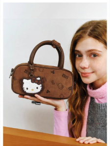 TOUTOU | HelloKitty Design Brown Shoulder Bag