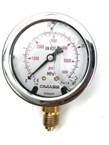 Damas EN837-1MBB06B-400-1-Z Pressure Gauge 63 Dial 40MPa YN60 Stainless Steel Industrial Control Instrument German Origin