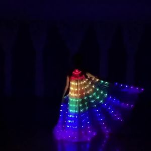 hot toys | LED Luminescent Color Cloak Adult Isis Wings Glowing Wings Belly Dance Halloween Christmas Party Stage Performance Party Show