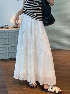 YANTONG | White Summer Flare Skirt