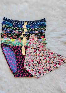 Victoria spring women string printed floral  silk  seamless panties 3 pcs per pack 1563