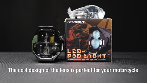 Novsight All Weather Dual Color 3 Inch Motorcycle Off-road Round Light Bar LED Pod lights High Beam & Low Beam Beam 6500K 3000K 45W 3500LM Super Bright Free Shipping