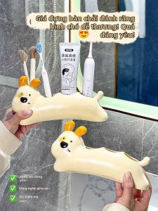 XIAOHUANGLU | Giá đựng bàn chải đánh răng bằng gốm sứ hình chó dễ thương