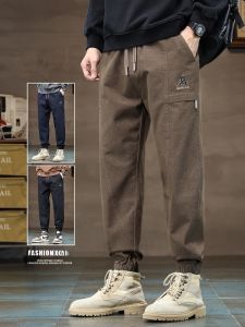 ROMON | Quần dài công sở dày dặn mùa thu đông Romon dành cho nam quần dài rộng rãi co giãn thoải mái phong cách Mỹ thường ngày