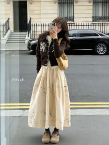XUECAIQI | Vintage Knit Womens Three-Piece Set