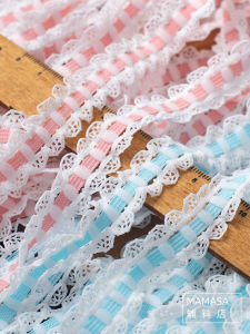 ทำด้วยมือจีบริบบิ้น ยืดได้ ลูกไม้ DIY ยืดได้ ความเสื้อผ้าอุปกรณ์เสริมผมบ้านผ้าเย็บผ้าวัสดุและเครื่องมือ