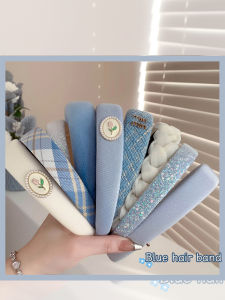 Blue Headbands for Women 2025 New Face Wash Anti Slip Hair Bands Elegant Ladies Hair Accessories