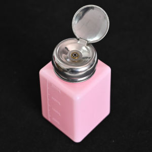 1Pcs 200ml Empty Nail Press Bottle Refillable Liquid/Gel Polish/ Alcohol Container Bottle Nail Art Cleaner Remove Storage Bottle