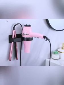 HUILV | Bathroom Hair Straightener Storage Hair Dryer Holder Wall Mounted Holder Hair Tool Organizer Adhesive Toilet Blower Holder