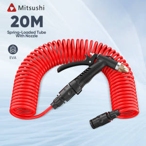 Mitsushi Spring Hose High Pressure Water Hose 20M/15M/7.5M Expandable Magic Car Washing Water Hose Garden Irrigation Retractable Coil Hose
