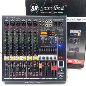 Mixer SoundBest Top 600 Top600 Original 6 Channel Bluetooth - USB Recording