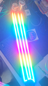 ไฟเส้น WS2812 144LED 5V สำหรับทำไฟรุ้ง RGB 5050 รถมอไซต์ รถยนต์