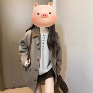 LEMON 2025 new Korean woolen short small coat for womens winter explosion high-end thickened coat is super beautiful