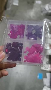 96pcs 4Colors Cats Eye Fake Toenails Short Square Full Cover Press On Toe Nails for Christmas Valentines Day Women False Nails