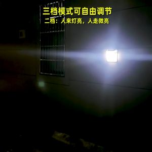 Solar Charging LED Wall Light TYPE-C Rechargeable with Remote Control Waterproof Garden automatic Induction Lighting