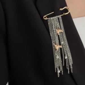 Ingemark | Ingemark Retro Trend Star Shaped Tassel Chain Lapel Pins Accessory Elegant Suit Shirt Collar Metal Broochs 2026 New Jewelry Gift