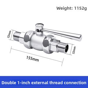 GUANJIAMAO | Double Connection Full Brass Ball Valve Large Flow Water Pipe Valve