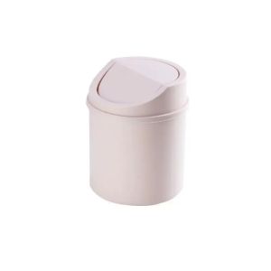 Desktop Mini Trash Can with Finger Tip Lid Open for Home Office Desk Bedroom Sturdy ABS Plastic Clean Waste Space Saving Bin
