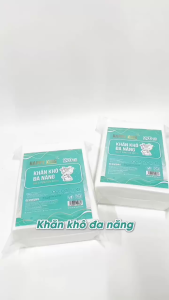 [ECOBAMBOO OFFICIAL]_Combo 03 túi khăn vải khô đa năng cho bé Happy Kids túi 270 tờ không mùi