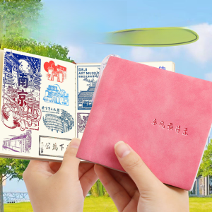 Stamp Boy Portable Pocket Collection Book Travel Memorial Book Tourism Chapter Book Journal Book Blank Suzhou Nanjing Zoo Beijing Museum Cultural and Creative Palace Museum Chongqing Punch-in Scenic Spot Seal