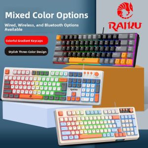 RAIKU | Colorful Backlit Keyboard and Mouse Set Suspended Keys